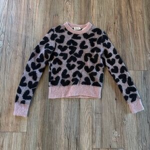Saint Laurent Pink and Black Patterned Sweater
